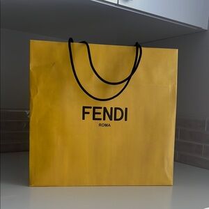 Fendi Roma Yellow Tote Bag